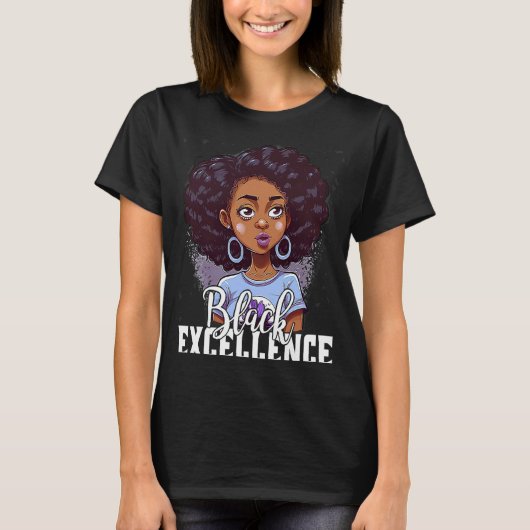 Black Excellence African Pride Black History Month T-Shirt (Vorderseite)