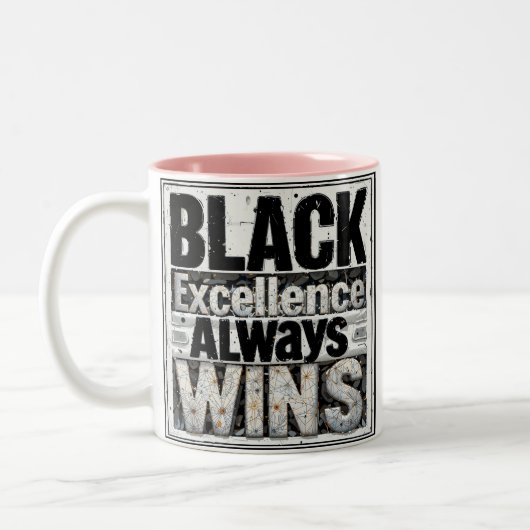 Black Excellence-Black History Montag Zweifarbige Tasse (Links)