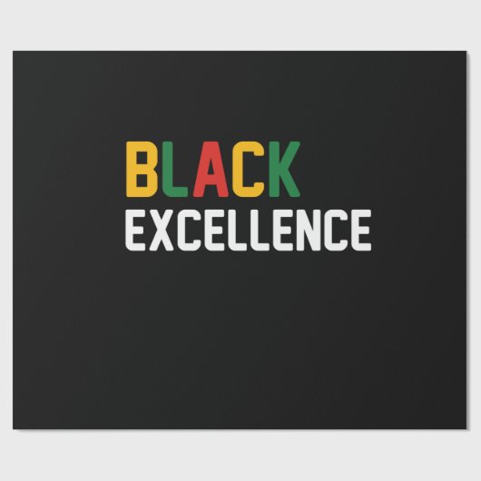 Black Excellence Black Proud Geschenkpapier (Flach)