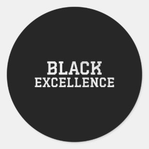 Black Excellence Bold Statement Premium Runder Aufkleber