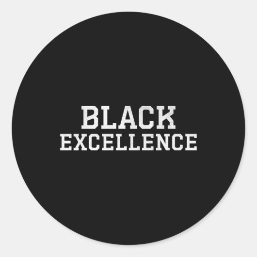 Black Excellence Bold Statement Premium Runder Aufkleber (Vorderseite)