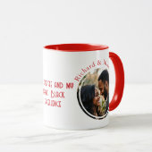Black Excellence Liebe Quote Custom Foto Names Red Tasse (VorderseiteRechts)