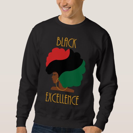 Black Excellence Pan African Flag Afro Black Histo Sweatshirt (Vorderseite)