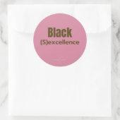 Black Excellence;) Runder Aufkleber (Tasche)