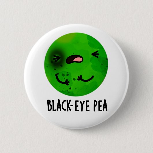Black Eye Pea Funny Veggie Pub Button (Vorderseite)