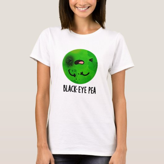 Black Eye Pea Funny Veggie Pub T-Shirt (Vorderseite)