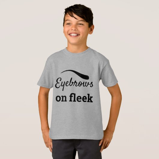 Black Eyebrows on Fleek Trendy Flawless Style Kids T-Shirt (Vorne ganz)