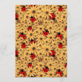 Black-Eyed Susan And Ladybugs Seamless Pattern Einladung (Vorderseite)