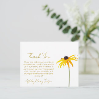 Black Eyed Susan | Beileids-Dankeskarte Dankeskarte