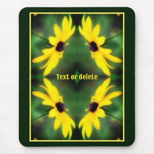 Black Eyed Susan Daisy Flower Personalized Mousepad (Vorne)