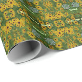 Black Eyed Susan Daisy Painting Personalized Geschenkpapier (Rolleneckpunkt)