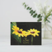 Black Eyed Susan True Love Quote Postkarte (Stehend Vorderseite)