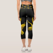 Black-Eyed Susan Yoga Capri Pants Leggings (Rückseite)