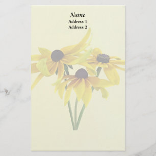 Black Eyed Susans mit lockigen Blütenblättern Hoch Briefpapier