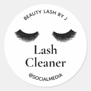 Black Eyelash Extension Cleaner Shampoo Label Runder Aufkleber