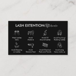 Black Eyelash Extension Products After Care Visitenkarte