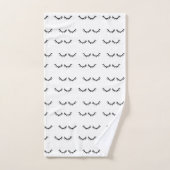 Black Eyelashes Badhandtuch Set (Handtuch)