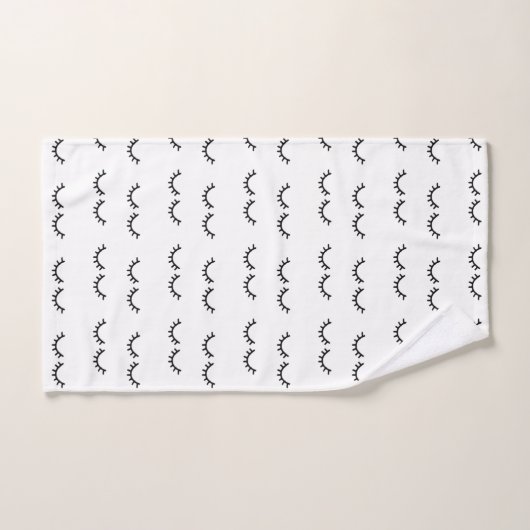 Black Eyelashes Badhandtuch Set (Handtuch)