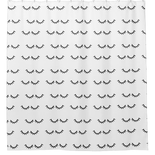 Black Eyelashes Duschvorhang (Vorderseite)