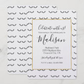 Black Eyelashes Einladung (Vorne/Hinten)