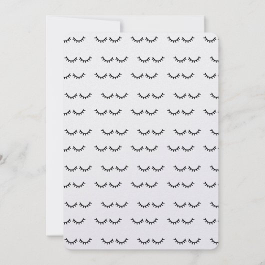 Black Eyelashes Einladung (Rückseite)