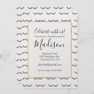 Black Eyelashes Einladung