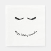 Black Eyelashes Glam Serviette (Vorderseite)