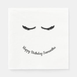 Black Eyelashes Glam Serviette
