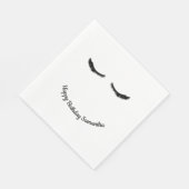 Black Eyelashes Glam Serviette (Ecke)