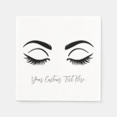 Black Eyelashes Lashes Serviette (Vorderseite)