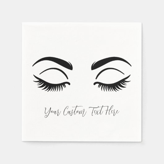 Black Eyelashes Lashes Serviette (Vorderseite)