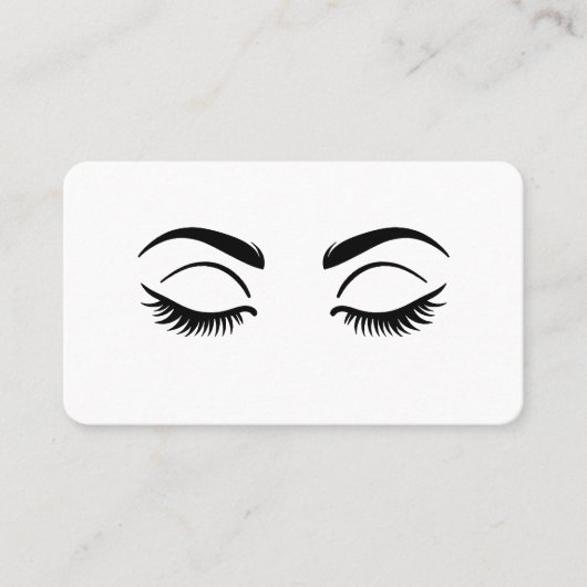 Black Eyelashes Lashes Visitenkarte (Vorderseite)
