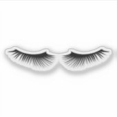 Black Eyelashes Long & Feminine Aufkleber (Vorderseite)