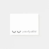 Black Eyelashes Post-it Klebezettel (Vorderseite)