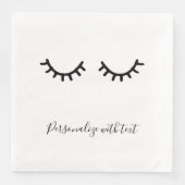 Black Eyelashes Serviette (Vorderseite)