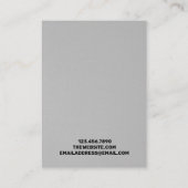 Black Fabric Necklace Display Card Visitenkarte (Rückseite)