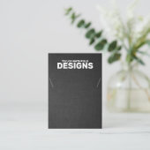 Black Fabric Necklace Display Card Visitenkarte (Stehend Vorderseite)