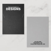 Black Fabric Necklace Display Card Visitenkarte (Vorne/Hinten)