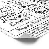 Black Fabric Schriftart Osteretiketten für Handwer Poster (Ecke)