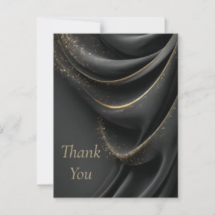 Black Fabric ShimmerGold Dankeschön Karte