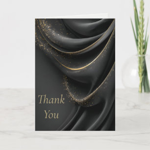 Black Fabric ShimmerGold Dankeschön Karte