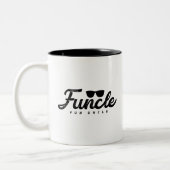Black Fade Buchstaben Funktionaler Spaß Onkel mit Zweifarbige Tasse (Links)