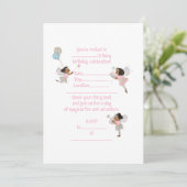 Black Fairies Birthday Einladung (Stehend Vorderseite)