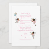 Black Fairies Birthday Einladung (Vorne/Hinten)