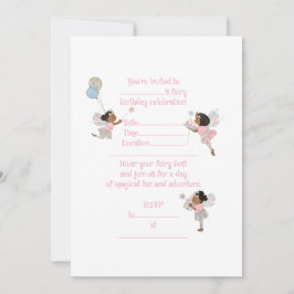 Black Fairies Birthday Einladung