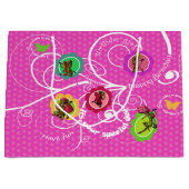 Black Fairies Birthday Große Geschenktüte (Vorderseite)