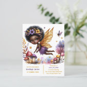 Black Fairy Birthday Fairycore Lila Gold (Stehend Vorderseite)