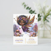 Black Fairy Birthday Fairycore Lila Gold (Stehend Vorderseite)