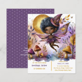 Black Fairy Birthday Fairycore Lila Gold (Vorne/Hinten)