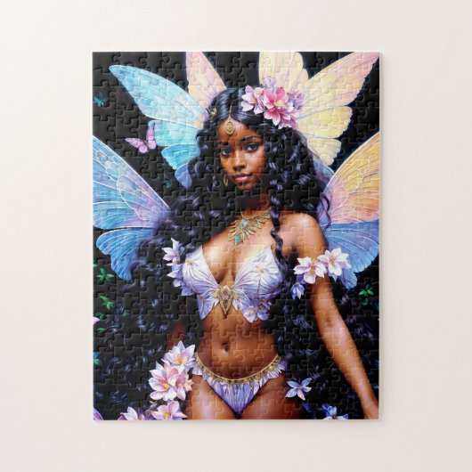 Black Fairy Girl At Night Puzzle (Vertikal)